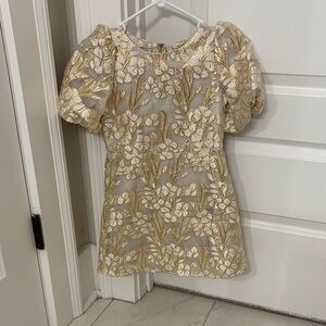 GB Girls Gold Floral Dress